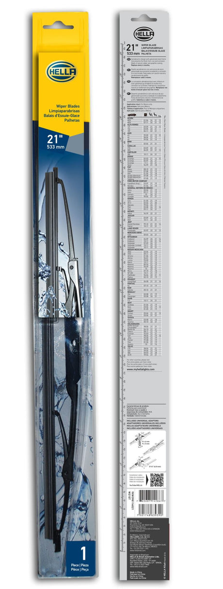 Balai d'essuie-glace standard Hella 21 po - Simple