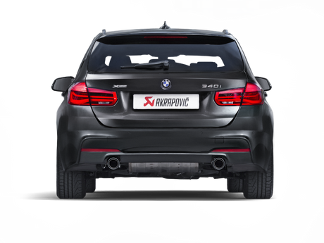 Arrière de catalyseur Akrapovic Evolution Line 16-17 BMW 340i (F30 F31) (SS) avec embouts en carbone (tuyau de liaison requis)