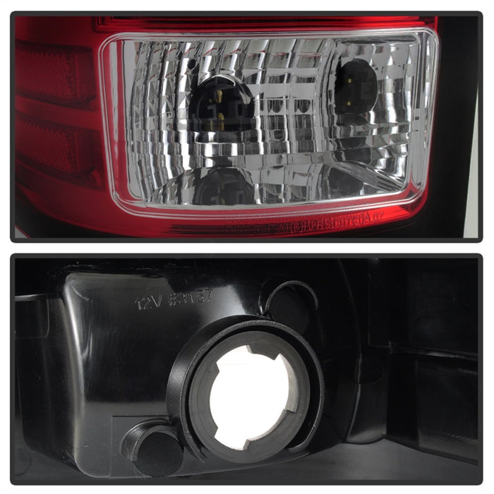 Barre lumineuse LED arrière Spyder 07-13 GMC Sierra 1500 V2 - Rouge transparent (ALT-YD-GS07V2-LBLED-RC)