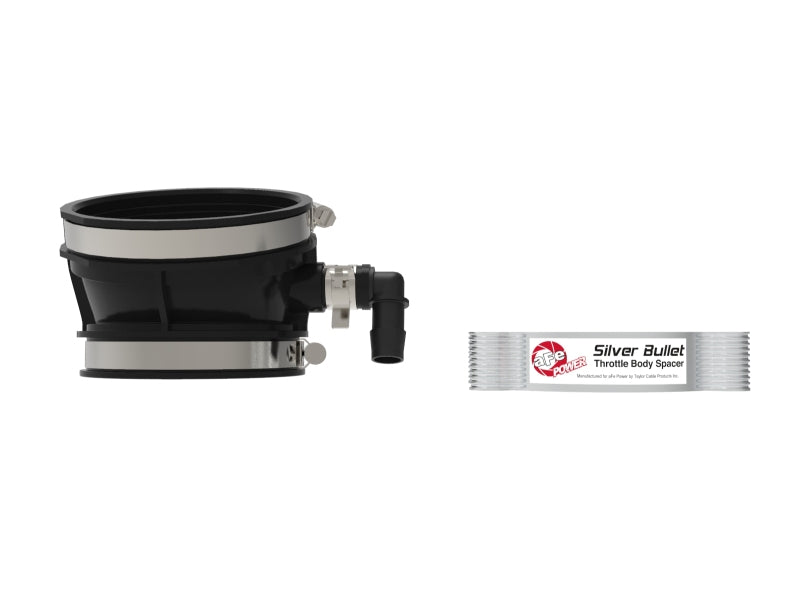 L'entretoise de corps de papillon en aluminium aFe 2020 Vette C8 Silver Bullet fonctionne uniquement avec l'admission d'usine - Argent