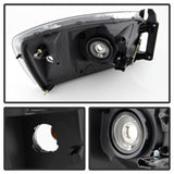xTune Dodge Ram 1500 06-08 / Ram 2500/3500 06-09 Amber Crystal Headlights Chrome HD-JH-DR06-AM-C