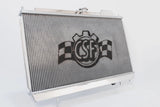 Radiateur entièrement mince CSF 96-07 Mitsubishi Evo 4/5/6/7/8/9 avec ventilateur et carénage de 12 pouces/-16AN et raccord à enfiler