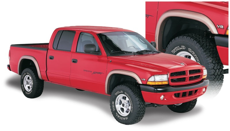 Bushwacker 97-04 Dodge Dakota Fleetside Extend-A-Fender Style Flares 4 pièces - Noir