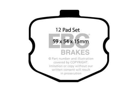 Plaquettes de frein avant Redstuff EBC 06-08 Chevrolet Corvette (C6) 7.0 (Z06)