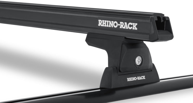 Barres de toit robustes à 2 barres Rhino-Rack RLT600 pour Jeep Wrangler 2 portes SUV 07-10 - Noir