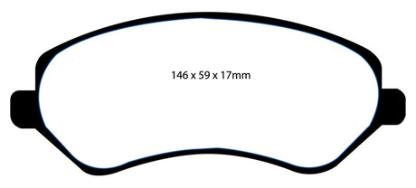 EBC 04-07 Chrysler Town &amp; Country 3.3 Tambours arrière Plaquettes de frein avant Yellowstuff