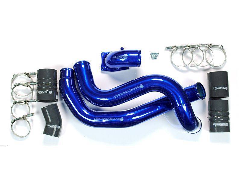 Kit de tuyau de charge d'échangeur intermédiaire Sinister Diesel 03-07 Ford 6.0L Powerstroke avec coude