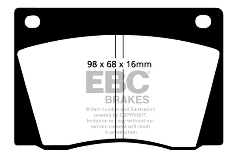 Plaquettes de frein avant EBC 67-69 Fiat Dino 2 Ultimax2