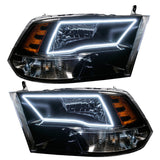 Phares pré-assemblés Oracle 09-17 RAM 1500 TRX/SLT Quad - Boîtier noir - ColorSHIFT VOIR LA GARANTIE