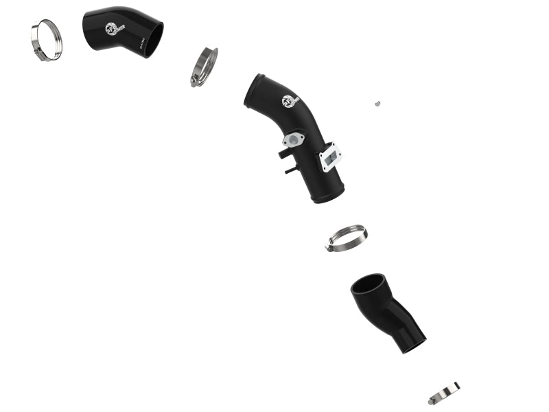 Tuyau de charge à froid en aluminium aFe 19-22 pour Hyundai Veloster N L4 2.0L (t) BladeRunner 2-3/4 po - Noir