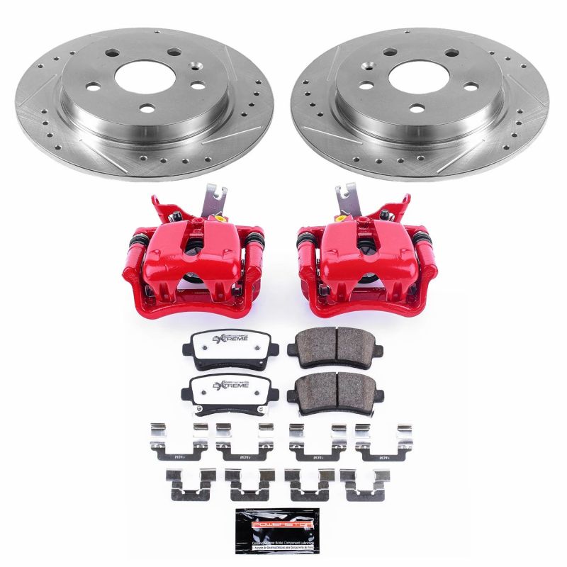 Power Stop 14-15 Chevrolet Malibu Rear Z26 Street Warrior Brake Kit w/Calipers