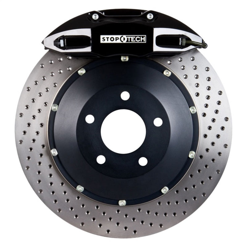 Freins avant StopTech 06-12 VW GTI BBK avec étriers ST-41 noirs 328x25 mm disques percés