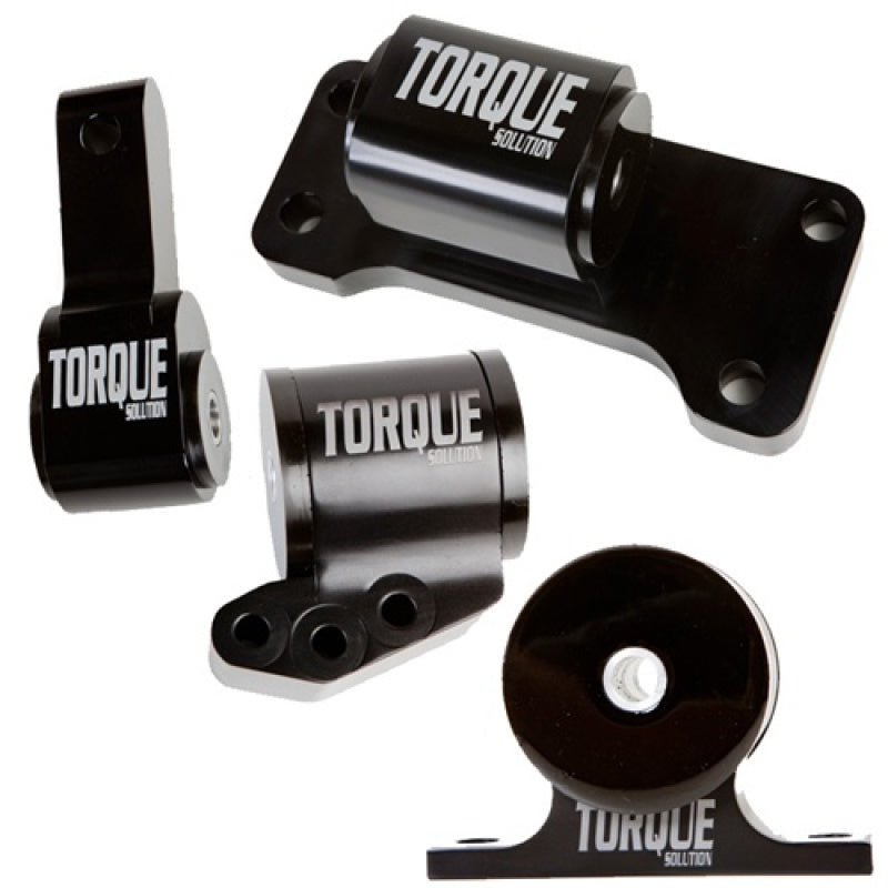 Kit de support moteur 4 pièces en aluminium billette Torque Solution : Mitsubishi Evolution 01-06 (5 vitesses uniquement)