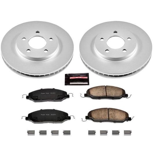 Power Stop 05-10 Ford Mustang Front Z17 Evolution Geomet Coated Brake Kit