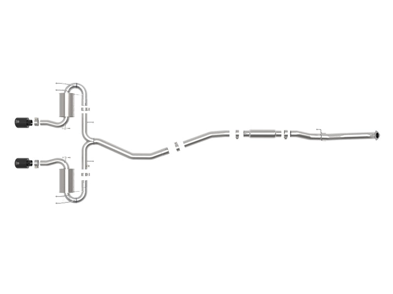 Système d'échappement Cat-Back aFe Takeda 3 pouces 304 SS avec embouts noirs 17-20 Honda Civic Sport L4-1,5 L (t)