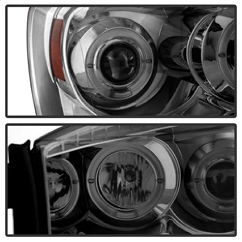 Phares de projecteur Spyder Dodge Ram 1500 06-08/Ram 2500 06-09 LED Halo LED Smke PRO-YD-DR06-HL-SM