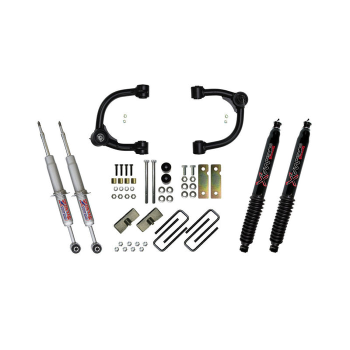 Kit de levage Skyjacker 2016-2020 Toyota Tacoma 3,0 pouces UCA avec blocs arrière et amortisseurs Max noirs