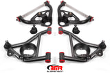 BMR 78-87 G-Body Upper And Lower A-Arm Kit - Black Hammertone BMR Suspension