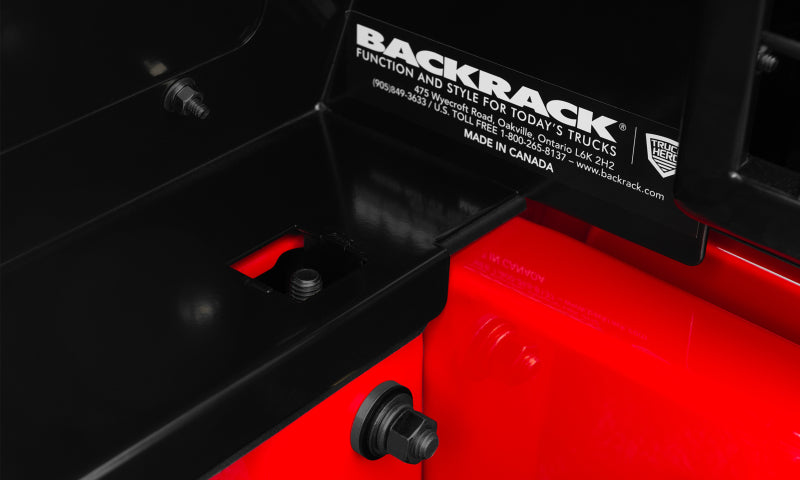 Porte-bagages BackRack 15-23 Ford F-150 en acier calibre 14 avec kit de quincaillerie - Noir