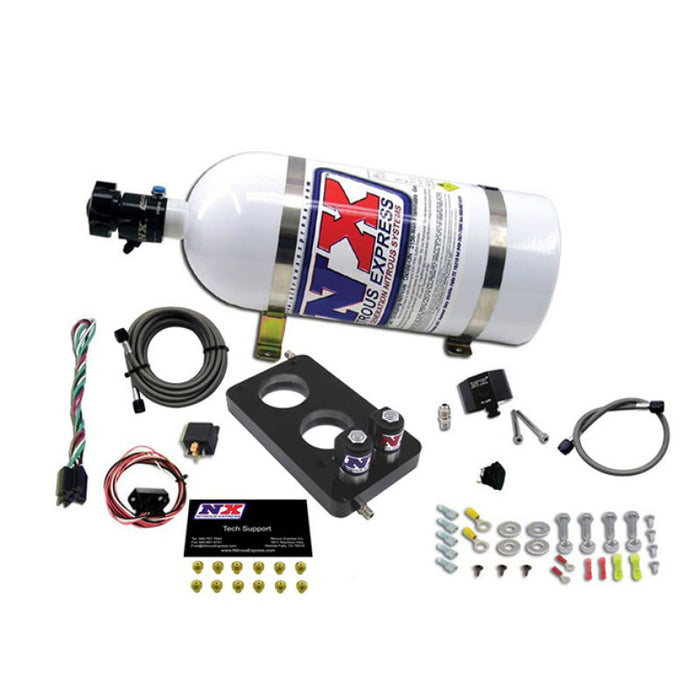 Kit de plaque nitreuse à 3 soupapes Nitrous Express 05-10 Ford Mustang 4,6 L (50-150 CV) avec bouteille de 10 lb