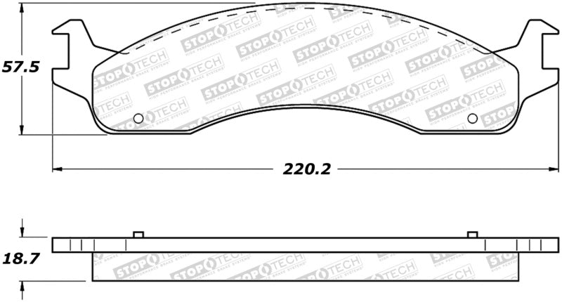 Plaquettes de frein sport StopTech avec cales - arrière