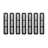 Inserts de calandre en billettes Rugged Ridge noirs pour Jeep Wrangler 97-06