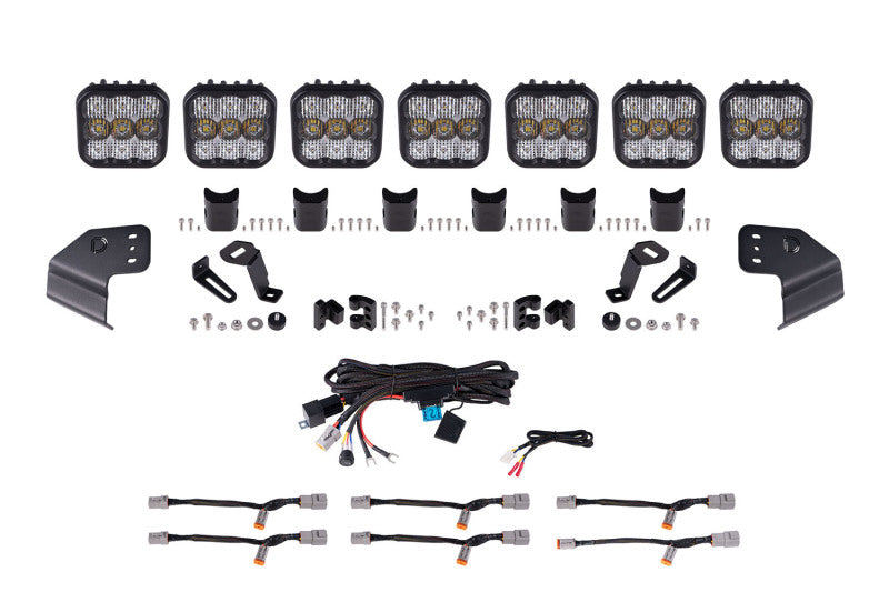 Pare-brise Diode Dynamics Bronco SS5 Pro CrossLink - Kit de barre lumineuse combo blanche