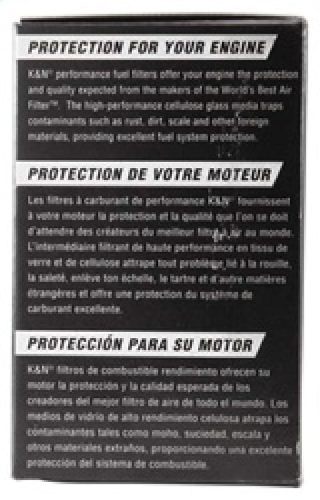 Filtre à carburant en cellulose K&amp;N 2,125 po de diamètre extérieur x 4,281 po de longueur