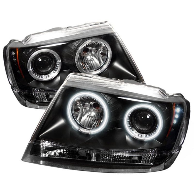 Phares de projecteur Spyder Jeep Grand Cherokee 99-04 CCFL Halo LED Blk - PRO-YD-JGC99-CCFL-BK