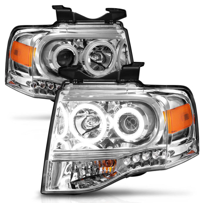 Phares de projecteur ANZO 2007-2014 Ford Expedition Chrome