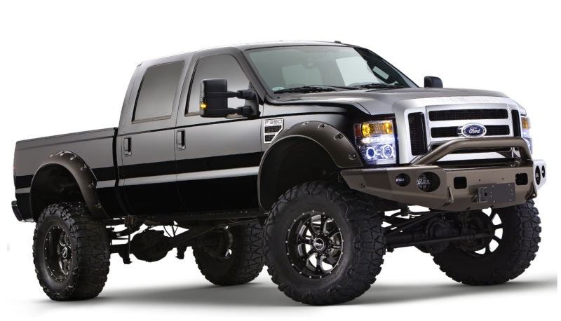 Élargisseurs de style découpé Bushwacker 08-10 Ford F-250 Super Duty 2 pièces - Noir