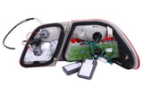 Feux arrière à LED ANZO 1996-2002 Mercedes Benz Classe E W210 Rouge/Clair