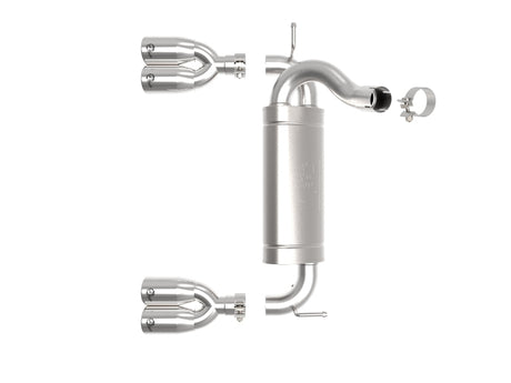 Échappement arrière aFe Rebel Series 2,5 pouces 409 SS poli 07-18 Jeep Wrangler (JK) V6-3,6 L/3,8 L