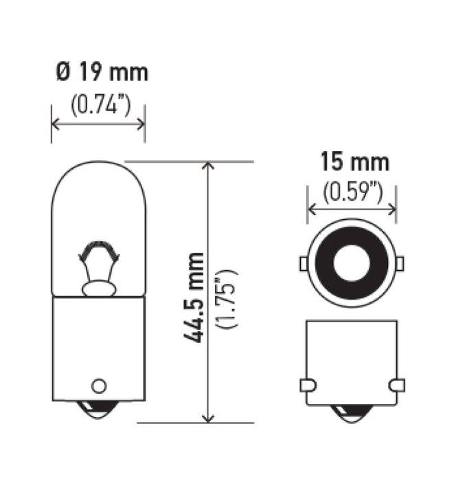 Ampoule Hella 1003 12V 12W BA15s B6