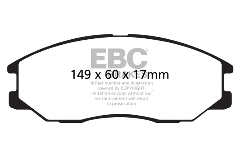 Plaquettes de frein avant EBC 08-10 Kia Sorento 3.3 Greenstuff