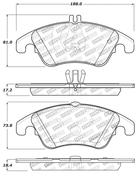 Plaquettes de frein StopTech Performance