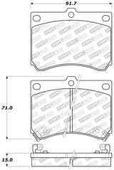 StopTech Performance 91-03 Ford Escort ZX2 / 92-95 Mazda MX-3 Front Brake Pads