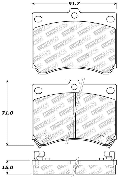 StopTech Performance 91-03 Ford Escort ZX2 / 92-95 Mazda MX-3 Front Brake Pads