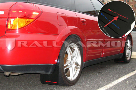 Bavette garde-boue Rally Armor 05-09 Subaru Legacy GT / Outback noire UR avec logo rouge