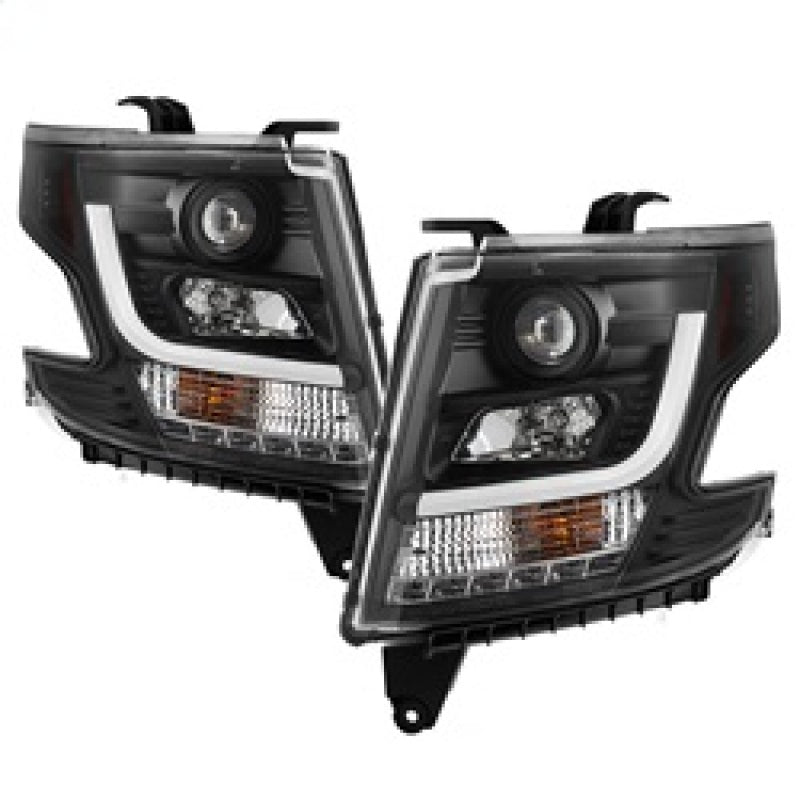 Phares de projecteur Spyder Chevy Tahoe / Suburban 2015-2016 - DRL LED - Noir PRO-YD-CTA15-DRL-BK