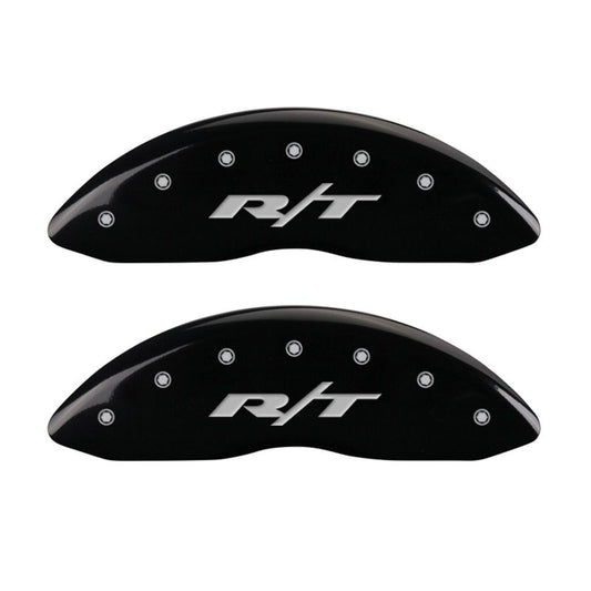 MGP 4 Caliper Covers Engraved Front & Rear RT Black finish silver ch