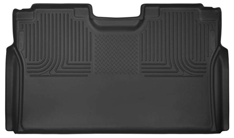 Revêtement de sol noir pour 2e siège Husky Liners 15-23 Ford F-150 SuperCrew Cab WeatherBeater