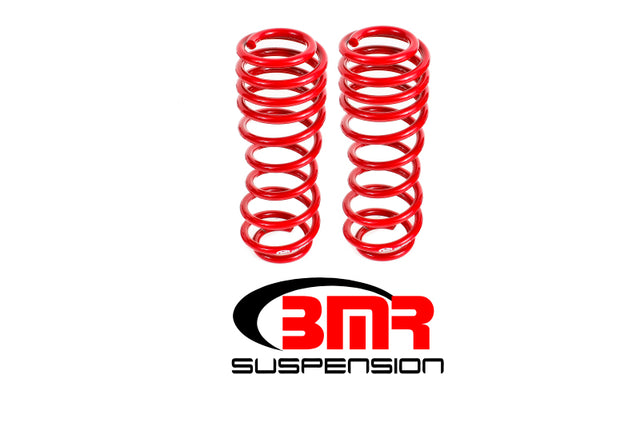 BMR 05-14 S197 Mustang GT/GT500 Rear Handling Version Lowering Springs - Red BMR Suspension