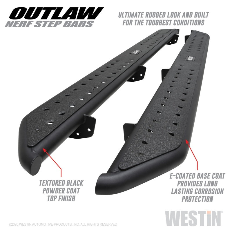 Marchepieds Westin 2020 Jeep Gladiator Outlaw Nerf – Noir texturé