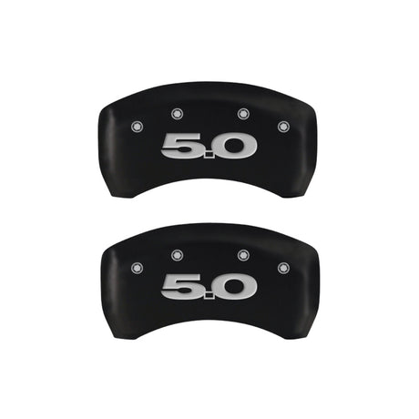 MGP Rear set 2 Caliper Covers Engraved Rear 50 Red finish silver ch