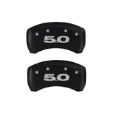 MGP 4 Caliper Covers Engraved Front Mustang Engraved Rear 50 Red finish silver ch