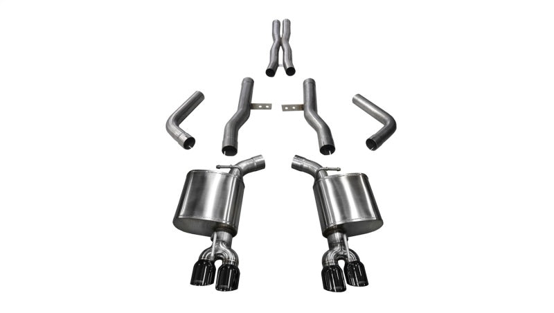 Corsa 17-18 Dodge Challenger 5,7 L V8 Xtreme Cat-Back double sortie arrière avec embouts noirs de 3,5 pouces