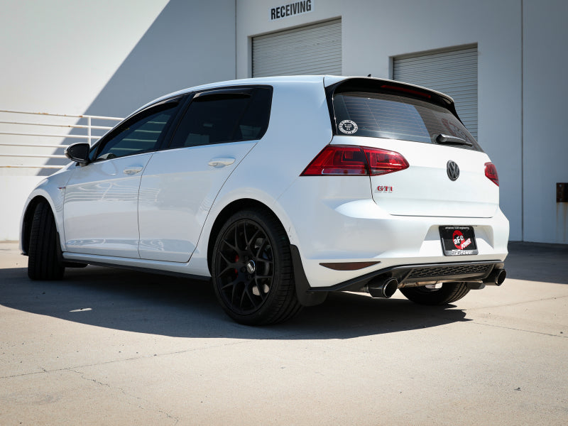 aFe MACH Force-Xp 3in to 2-1/2in Stainless Steel Axle-Back Exhaust Carbon - 15-17 Volkswagen GTI