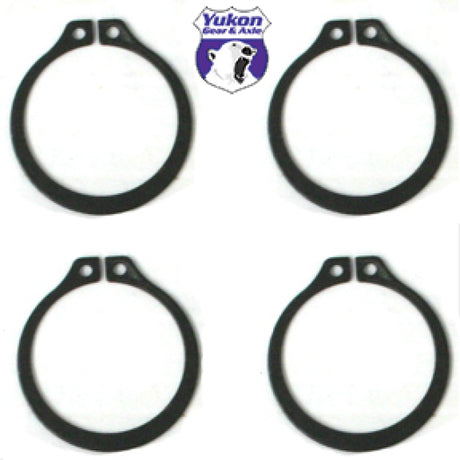 Yukon Gear (4) Anneaux élastiques à cercle complet / Compatible avec joint en U 297X avec essieu de rechange