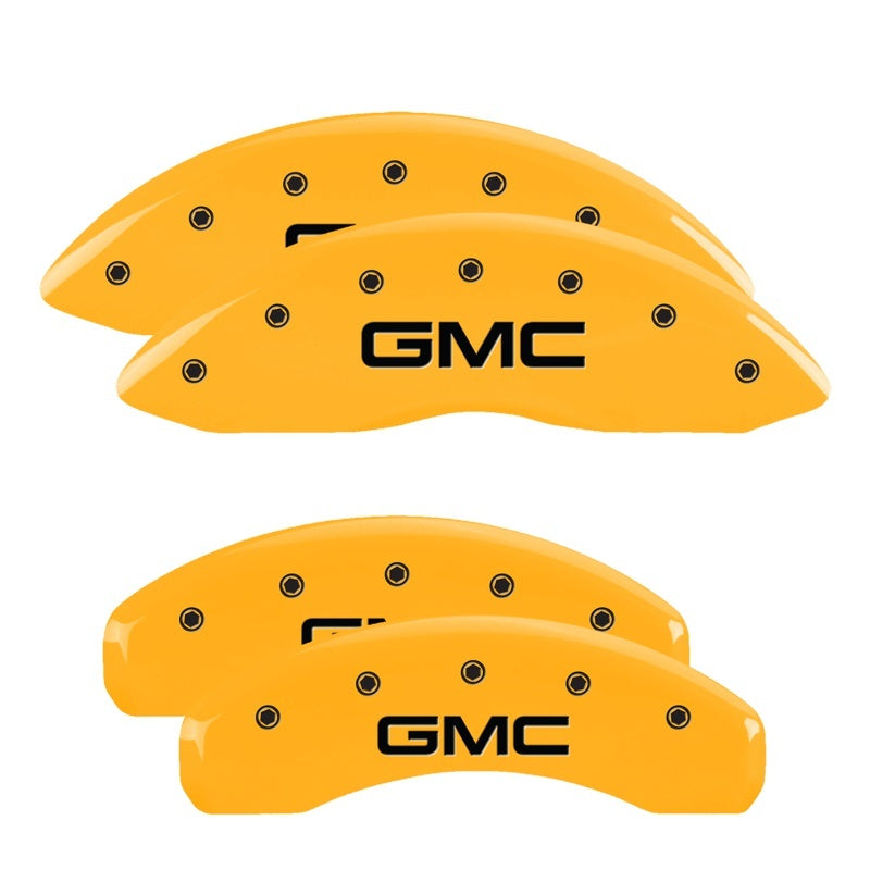 Couvre-étriers MGP 4 gravés avant et arrière GMC finition jaune noir ch